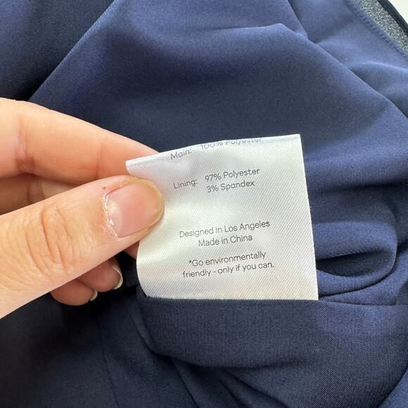Fame & Partners Dress Womens 14 Blue Sweetheart Neckline Tie Waist Gown - Picture 6 of 9